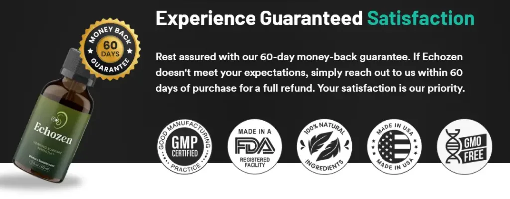 EchoZen Reviews 2026: Worth It? Benefits & Results 3 60 day money back guarantee in echozen