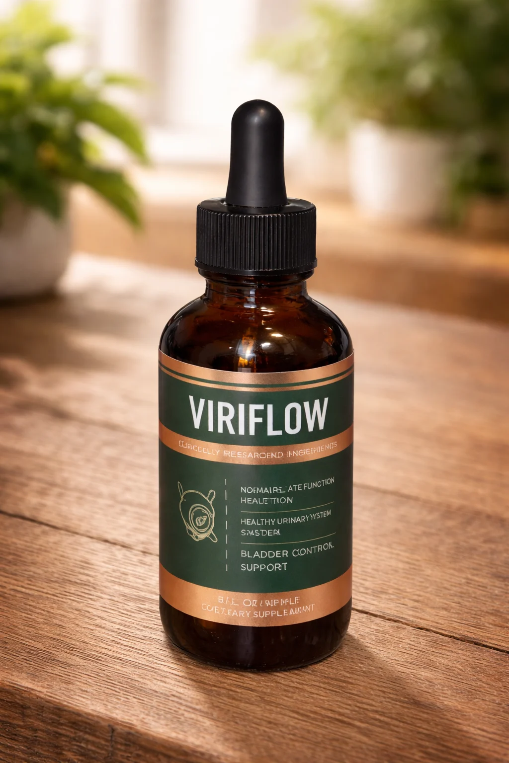 Viriflow supplement bottle on wood (1)